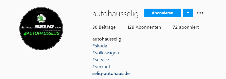 Autohaus Selig Instagram
